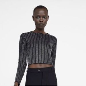 Black and Silver Women's Top